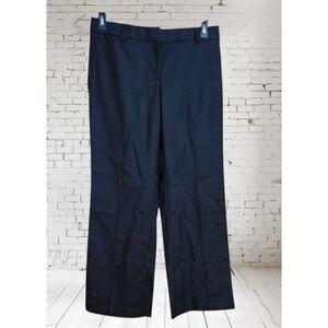 Jcrew City Fit 100% Wool Wide Leg Pants Black Size 8